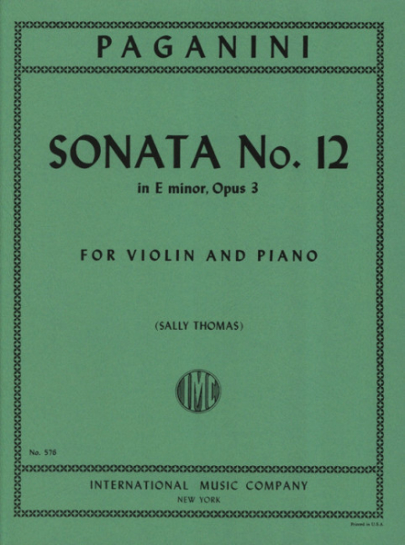 Sonata e minor op.3,12 for violin and piano