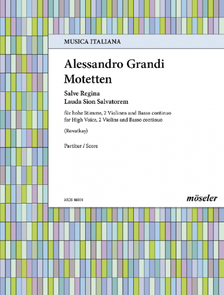 Motetten Band 1 für Gesanhg (hoch), 2 Violinen und Bc