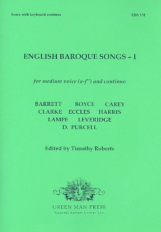 English Baroque Songs vol.1 for medium voice and Bc