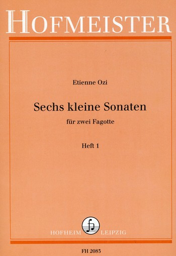 6 kleine Sonaten Band 1 (Nr.1-3) für 2 Fagotte