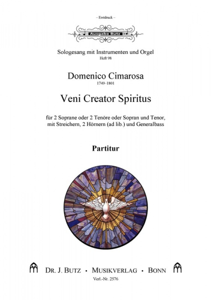 Veni creator spiritus: für 2 hohe Stimmen (SS/TT/ST), Streicher und Bc (2 Hörner ad lib)