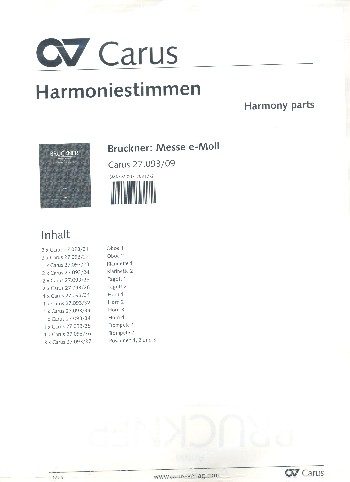 Messe e-Moll 2. Fassung WAB27 für gem Chor und Orchester