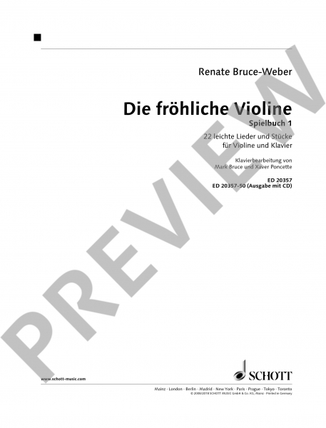 Spielbuch für Violine Die fröhliche Violine - Spielbuch 1