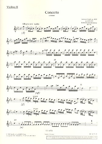 Konzert c-Moll R 441/P 440/F VI:11 für Blockflöte und Streichorchester