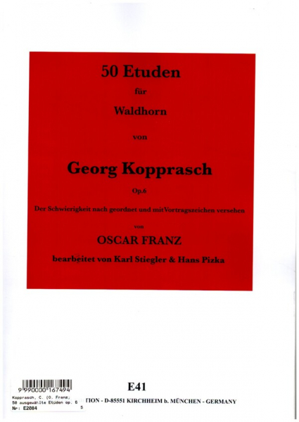 50 Etuden op.6 für Waldhorn