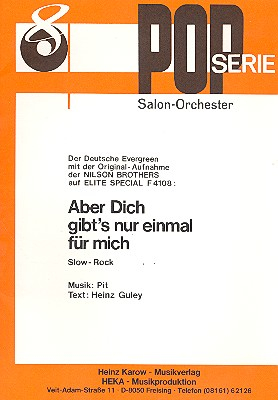 Aber dich gibt&#039;s nur einmal für mich: für Salonorchester