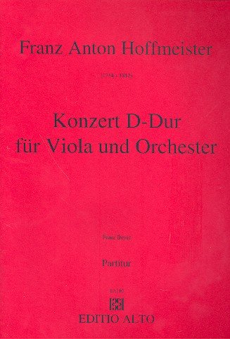 Konzert D-Dur für Viola und Orchester