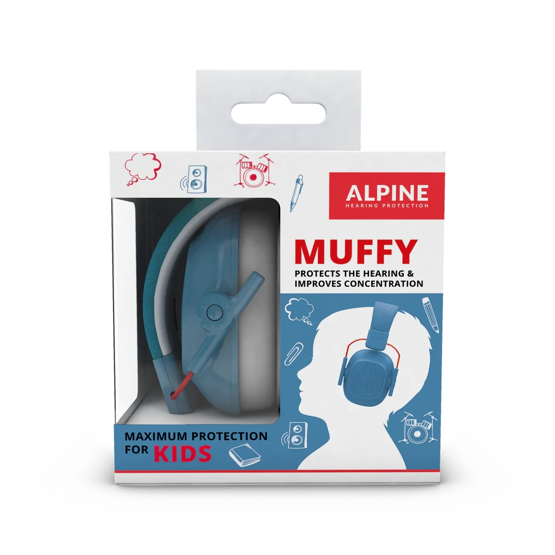 Alpine Blau Muffy, Gehörschutz Kinder - Einheitsgröße - Bild 3