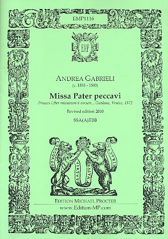 Missa pater peccavi for 6 voices a cappella