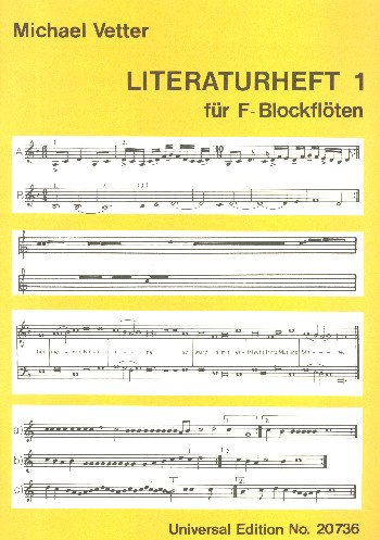 Blockflötenschule - Literaturheft Band 1 für F-Blockflöte