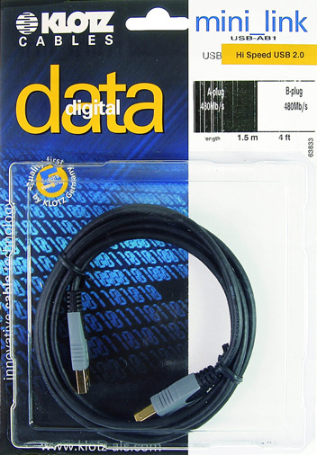 Datenkabel Klotz USB-AB3 3 Meter