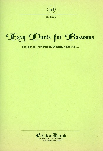 Easy Duets for Bassoons Folk songs from Ireland, England and Wales