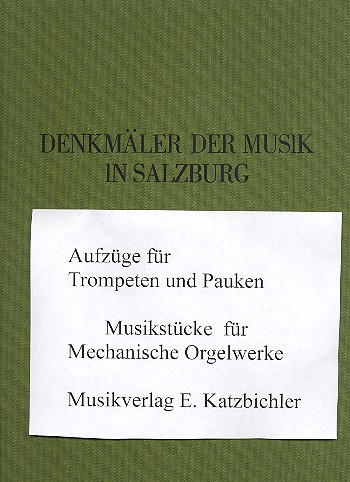 Denkmäler der Musik in Salzburg Band 1