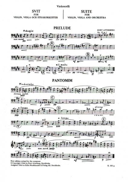 Suite op.19,1 for violin, viola and string orchestra