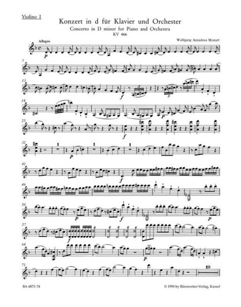 Konzert d-Moll KV466 für Klavier und Orchester