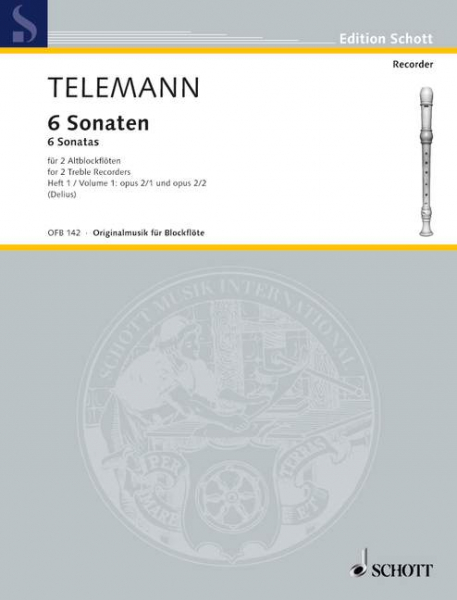 6 Sonaten op.2 Band 1 (Nr.1-2) für 2 Altblockflöten (1727)