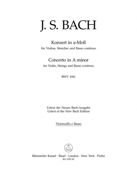 Konzert a-Moll BWV1041 für violine, Streicher und Bc