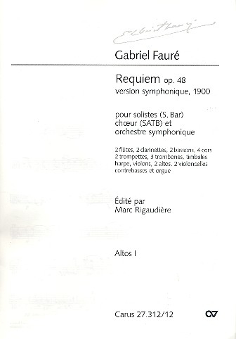 Requiem d-Moll op.48 (1900) für Soli, gem Chor und Sinfonie-Orchester