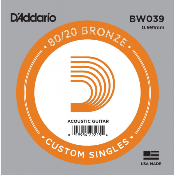 Einzelsaite D´Addario BW039 80/20 Bronze