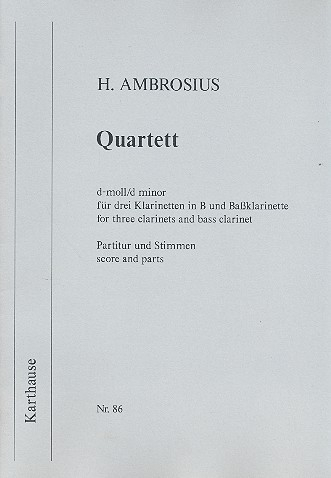 Quartett d-Moll für 3 Klarinetten und Bassklarinette