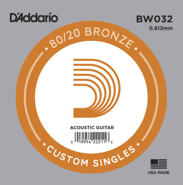 Einzelsaite D´Addario BW032 80/20 Bronze