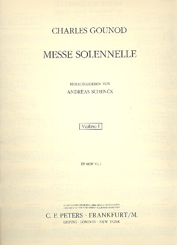 Messe solennelle G-Dur (Cäcilien-Messe) für Soli, gem Chor und Orchester