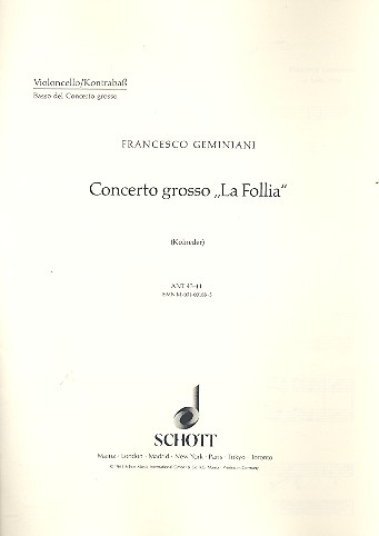 Concerto grosso für 2 Solo-Violinen, Solo-Violoncello/Kontrabass, Streichorchester und