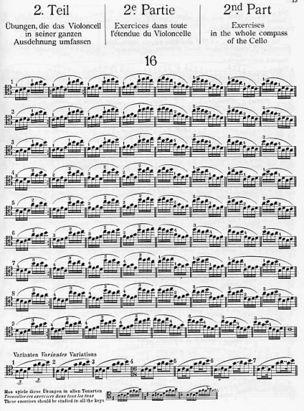 Etüden für Cello Tägliche Übungen