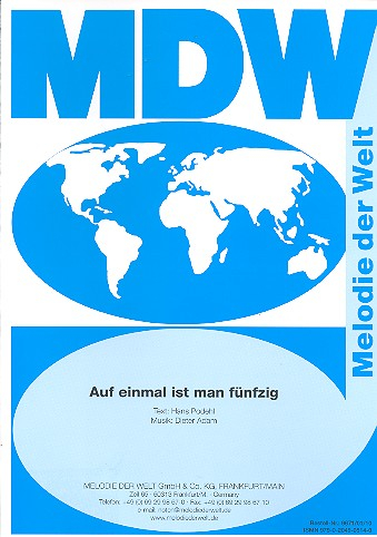 Auf einmal ist man fünfzig Einzelausgabe Gesang/Klavier
