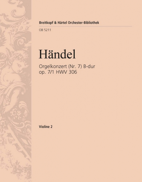 Konzert B-Dur op.7,1 HWV306 für Orgel und Orchester