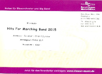Hits for marching Band 2015 (Medley): für Blasorchester (Marching Band/Big Band)