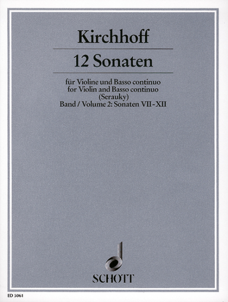 12 Sonaten Band 2 (Nr.7-12) für Violine und Bc