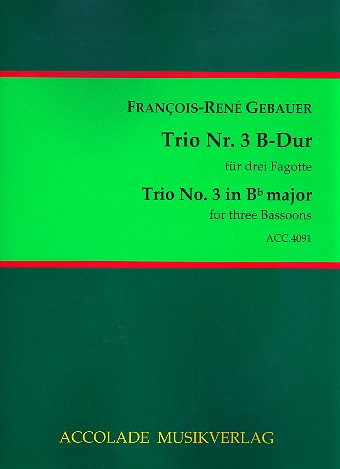 Trio B-Dur Nr.3 für 3 Fagotte