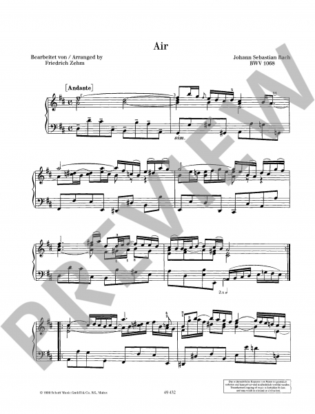 Spielstücke für Klavier Bach - Berühmte Stücke