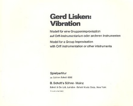 Vibration für Orff-Instrumente oder andere Instrumente (Normal-Besetzung: 2 Gloc