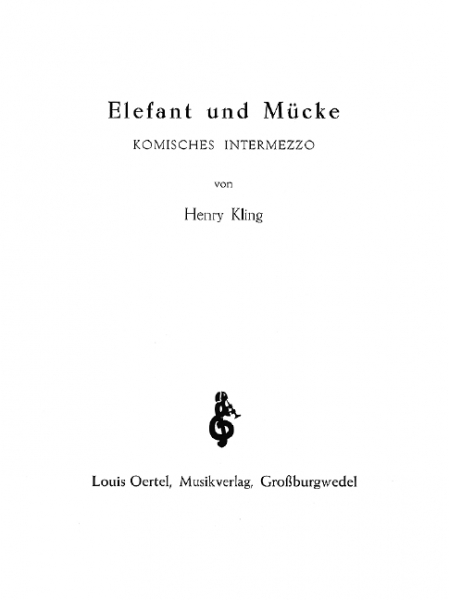 Elefant und Mücke: Intermezzo für Piccoloflöte, Posaune und Blasorchester