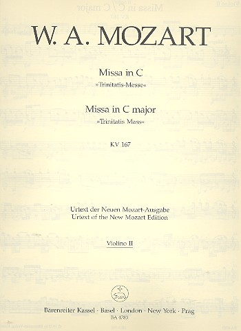 Messe C-Dur KV167 für Soli, gem Chor und Orchester