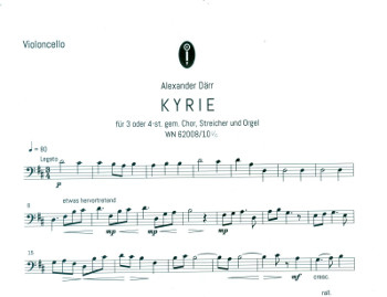 Kyrie für gem Chor (SAM/SATB), Streicher und Orgel