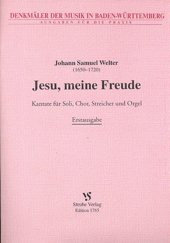 Jesu meine Freude für Soli, gem Chor, Streicher und Orgel