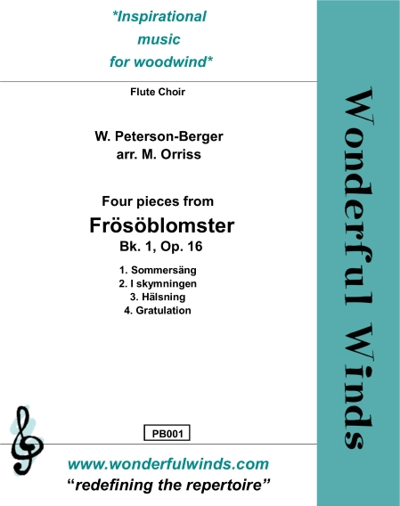 Four pieces from Frösöblomster Bk.1, op.16 for flute choir