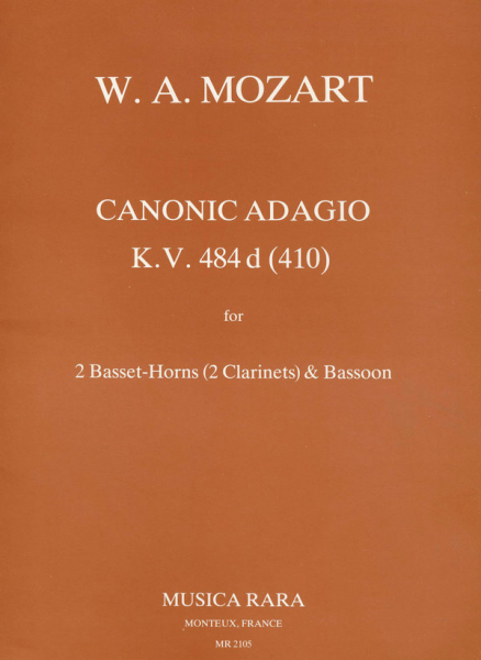 Canonic Adagio KV484d (KV410) for 2 basset-horns (clarinets) and bassoon