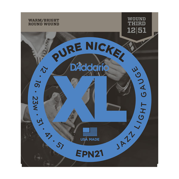 Saitensatz D´Addario EPN21 Pure Nickel Jazz Light