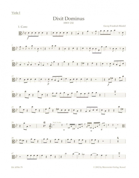 Dixit Dominus HWV232 für Soli, gem Chor und Orchester