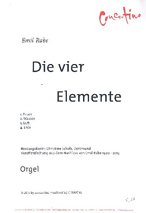 Die vier Elemente für Orgel