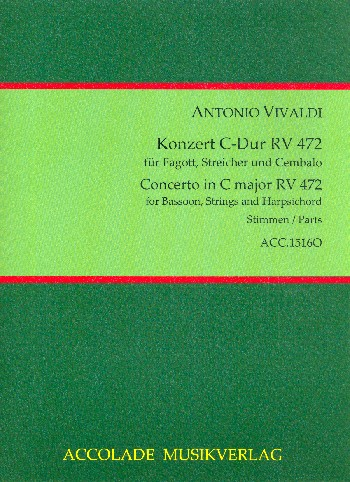 Konzert C-Dur RV472 für Fagott, Streichorchester und Cembalo
