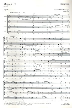 Messe C-Dur op.169 für Soli, gem Chor und Orchester