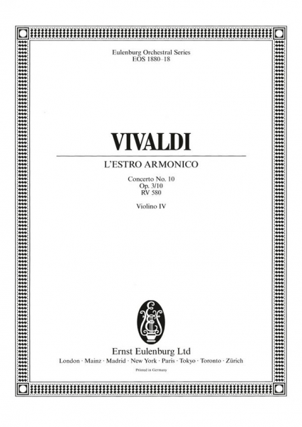 Konzert h-Moll L&#039;Estro Armonico op.3,10 RV580 für 4 Violinen, Streicher und Bc