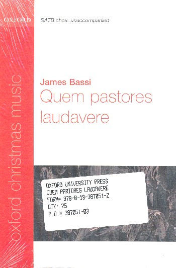 Quem pastores laudavere for mixed chorus a cappella