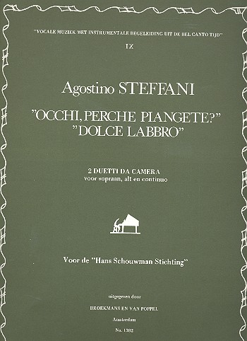 2 duetti da camera für Sopran, Alt und Bc