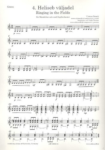 Ringing in the Fields für Mandoline und Zupforchester